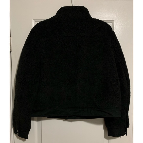 Black Sherpa Bomber Jacket - Picture 4 of 8